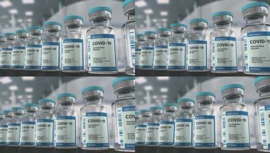 生产线上的新冠疫苗高清在线视频素材下载