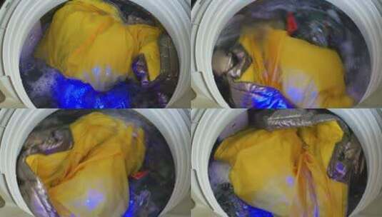 洗衣凝珠洗衣机洗衣服高清在线视频素材下载