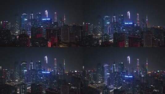 广州夜景航拍高清在线视频素材下载