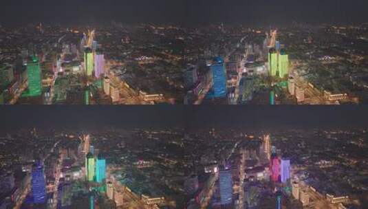 哈尔滨城市航拍夜景4K高清在线视频素材下载