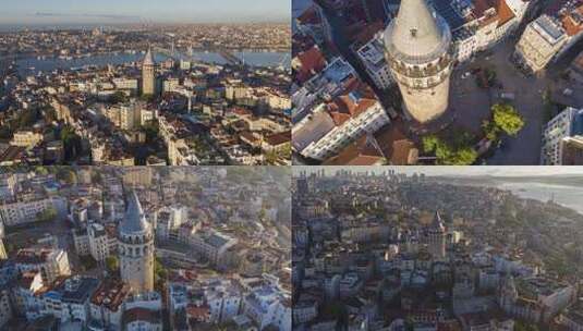 航拍城市建筑风景高清在线视频素材下载