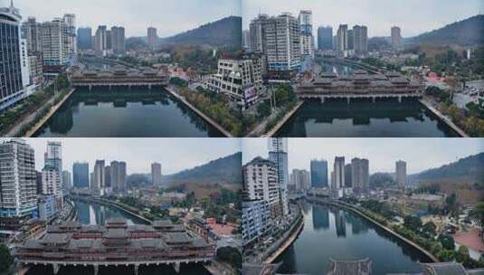 【正版素材】贵州都匀城市航拍高清在线视频素材下载