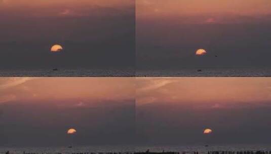 4K海边日落唯美美景夕阳无限好高清在线视频素材下载