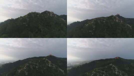 山顶上的城堡高清在线视频素材下载