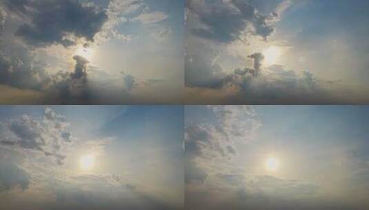 天空太阳云彩高清在线视频素材下载