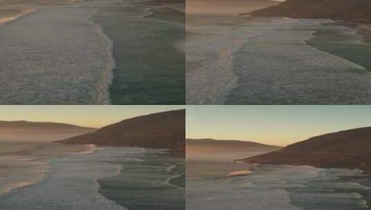 海边 日落 浪花高清在线视频素材下载