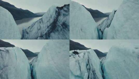 航拍大陆冰川高清在线视频素材下载