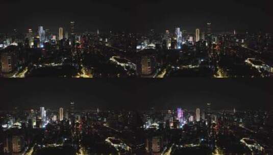 江苏南京城市夜景交通车辆航拍高清在线视频素材下载