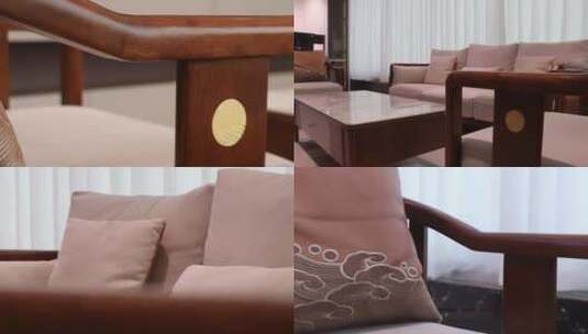 中式家具一组高清在线视频素材下载