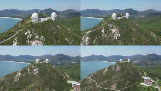 深圳天文台西涌海岸线航拍高清在线视频素材下载