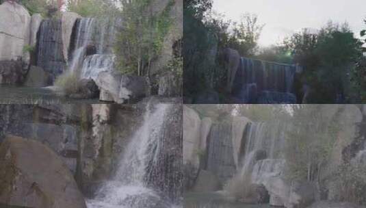 温榆河瀑布高清在线视频素材下载