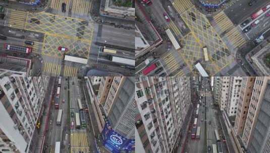 香港旺角航拍高清在线视频素材下载