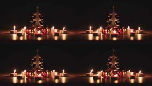圣诞节蜡烛祈福高清在线视频素材下载
