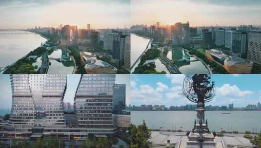 滨江区标志性建筑杭州印高清在线视频素材下载