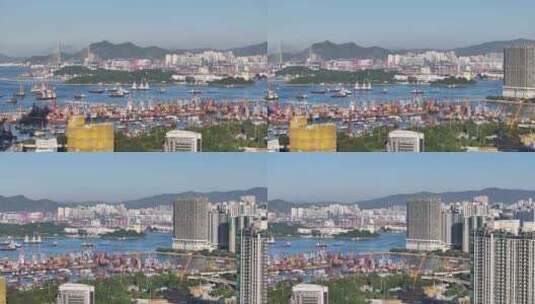 香港油尖旺区航拍高清在线视频素材下载