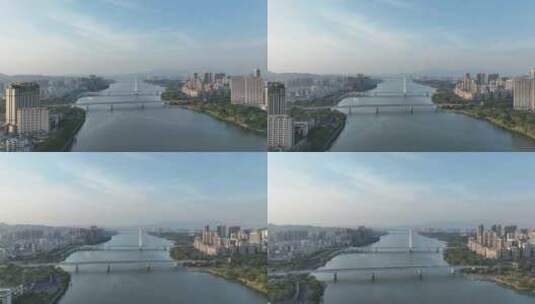 惠州东江风景航拍惠州大桥合生大桥河流风光高清在线视频素材下载
