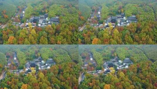 浙江湖州安吉灵峰寺灵峰度假区高清在线视频素材下载