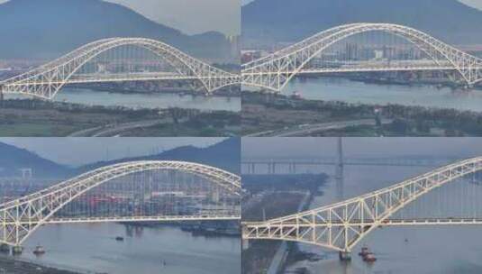 珠海横琴二桥航拍高清在线视频素材下载