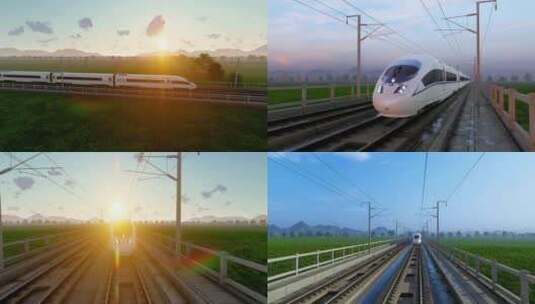 中国铁路 和谐号动车高清在线视频素材下载