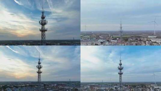农村信号发射塔高清在线视频素材下载