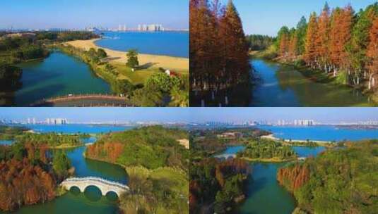 南昌瑶湖郊野公园高清在线视频素材下载