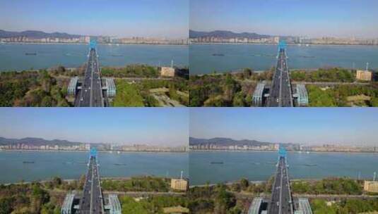 杭州钱塘江复兴大桥高清在线视频素材下载
