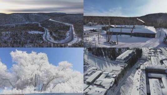 东北的冬 黑龙江雪景高清在线视频素材下载