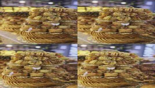 新疆特产饼干糕点竖版竖屏高清在线视频素材下载