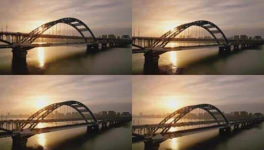 杭州复兴大桥 钱江四桥高清在线视频素材下载