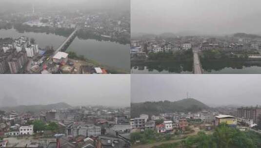 三江侗族自治县风雨桥航拍的高清在线视频素材下载