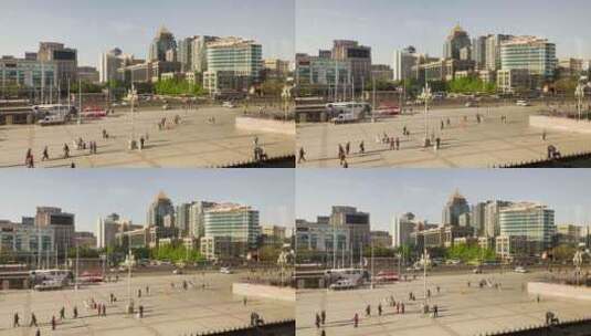北京站广场风景高清在线视频素材下载