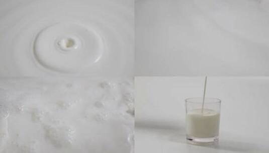 牛奶倒入杯中高清在线视频素材下载