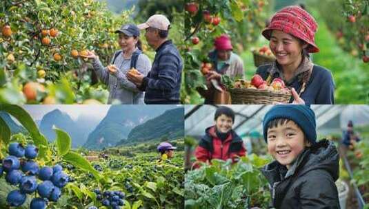 水果种植果农丰收微笑高清在线视频素材下载