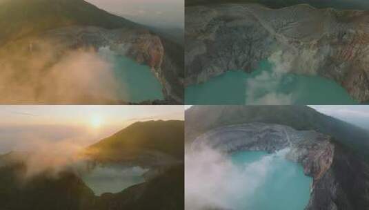 活火山全景 印尼火山高清在线视频素材下载