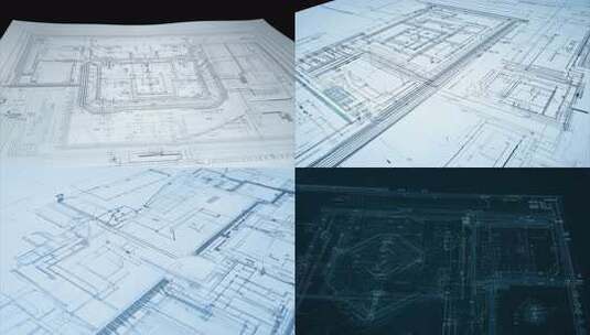 工程图纸设计高清在线视频素材下载