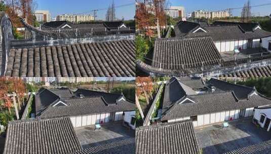 徽派建筑四合院 马头墙 天井特写高清在线视频素材下载