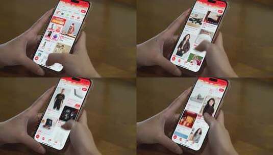 手机逛天猫购物app网上购物看淘宝刷淘宝高清在线视频素材下载