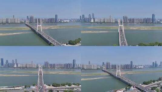 合集江西南昌赣江八一大桥航拍高清在线视频素材下载