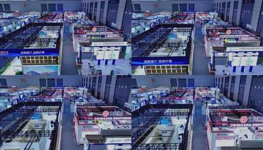 会展中心展会全景高清在线视频素材下载
