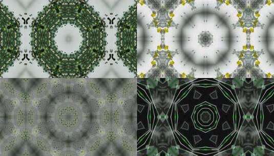 022 4K时尚绿色钻石万花筒背景高清在线视频素材下载