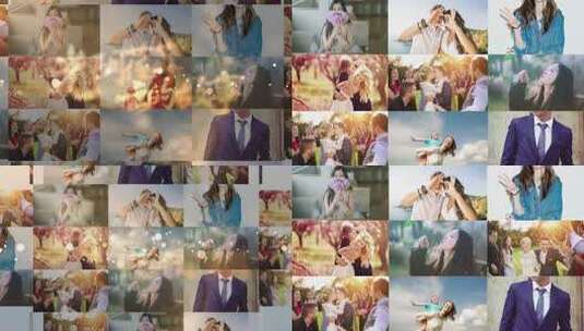 唯美光影图片汇聚照片墙片头AE模板高清AE视频素材下载