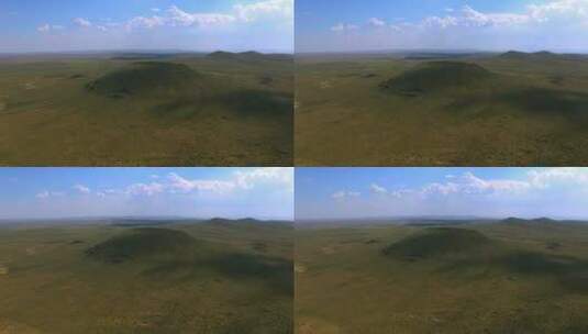 乌兰哈达火山群地址公园无人机航拍高清在线视频素材下载
