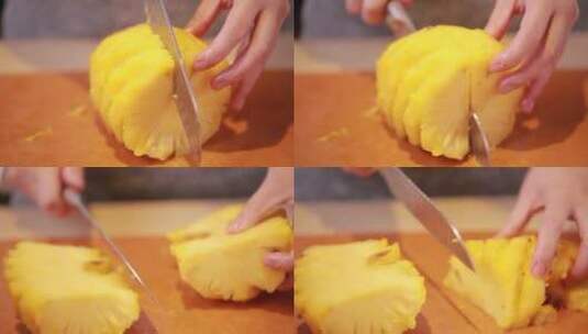 切削菠萝皮切菠萝 (7)高清在线视频素材下载