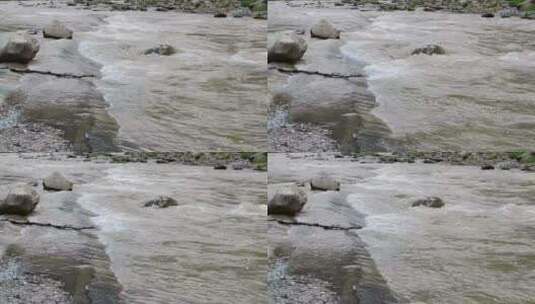 雨后流淌的河流高清在线视频素材下载