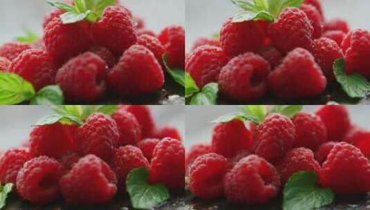 成熟开胃的树莓叶高清在线视频素材下载