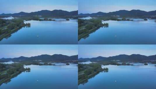 杭州湘湖航拍风景高清在线视频素材下载