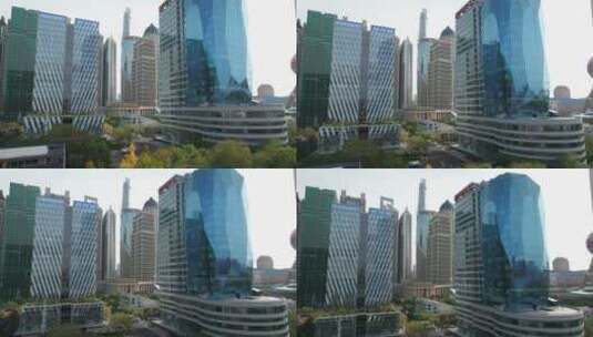 上海摩天大楼航拍高清在线视频素材下载