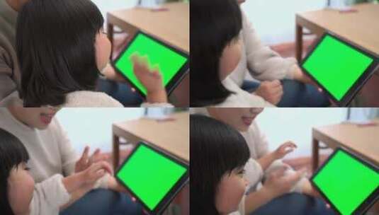 使用平板电脑亚洲母女高清在线视频素材下载