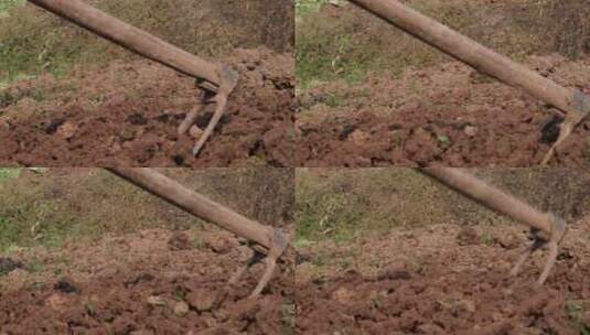 种地挖土农业春耕高清在线视频素材下载