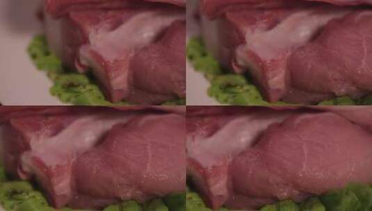 五花肉猪肉肥肉猪皮高清在线视频素材下载